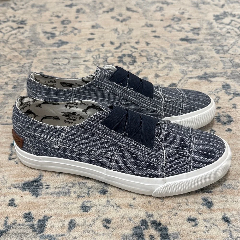 Women’s Blowfish Navy Slip on Sneakers - Picture 2 of 8